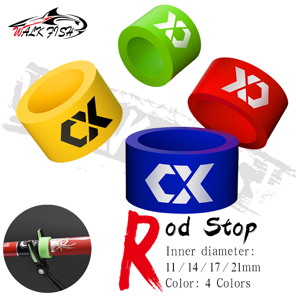 Vape Band Silicone - WALK FISH 4 ชิ้น แหวนซิลิโคนเรืองแสงในที่มืด แหวนกันลื่นคุณภาพสูงสำหรับคันเบ็ด
