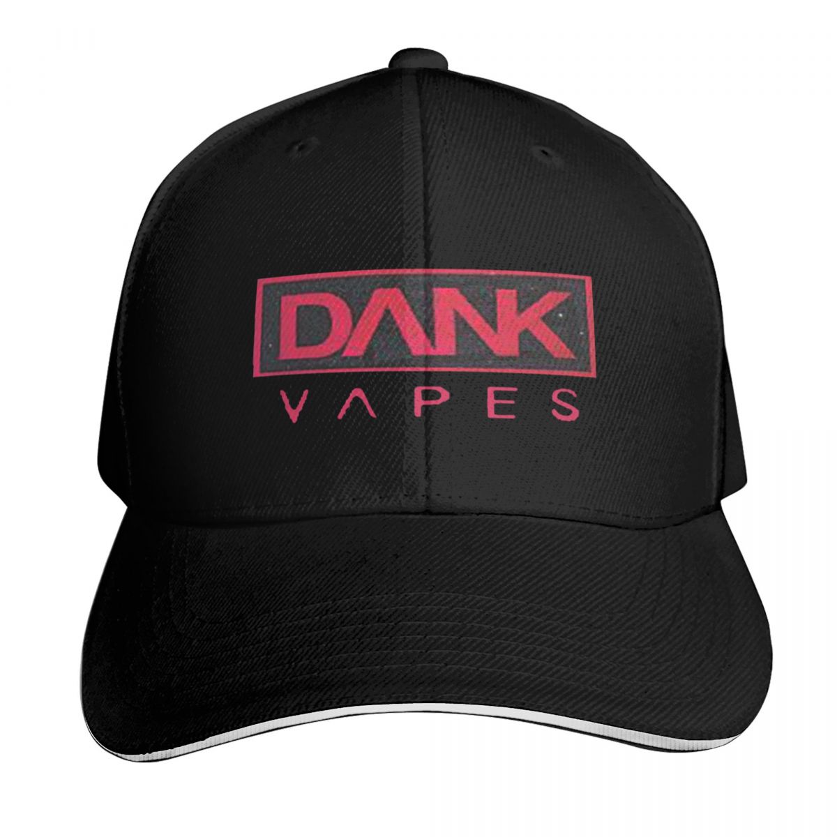 Quick Vape - หมวกเบสบอลลายโลโก้ Dank Vapes Dab ด้านหลังตาข่ายระบายอากาศ ปรับขนาดได้ด้วยตัวล็อค