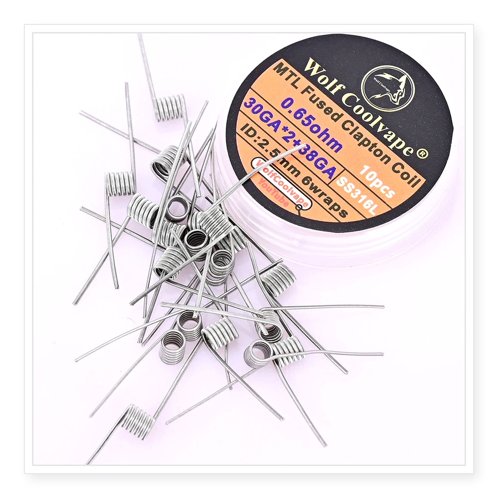 10 ชิ้น Wolfcoolvape MTL Fused - Vape Coil Replacement บทวิจารณ์และราคา