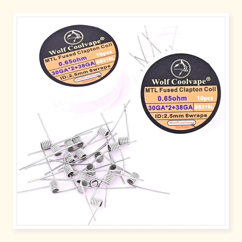 10 ชิ้น Wolfcoolvape MTL Fused - Vape Coil Replacement บทวิจารณ์และราคา