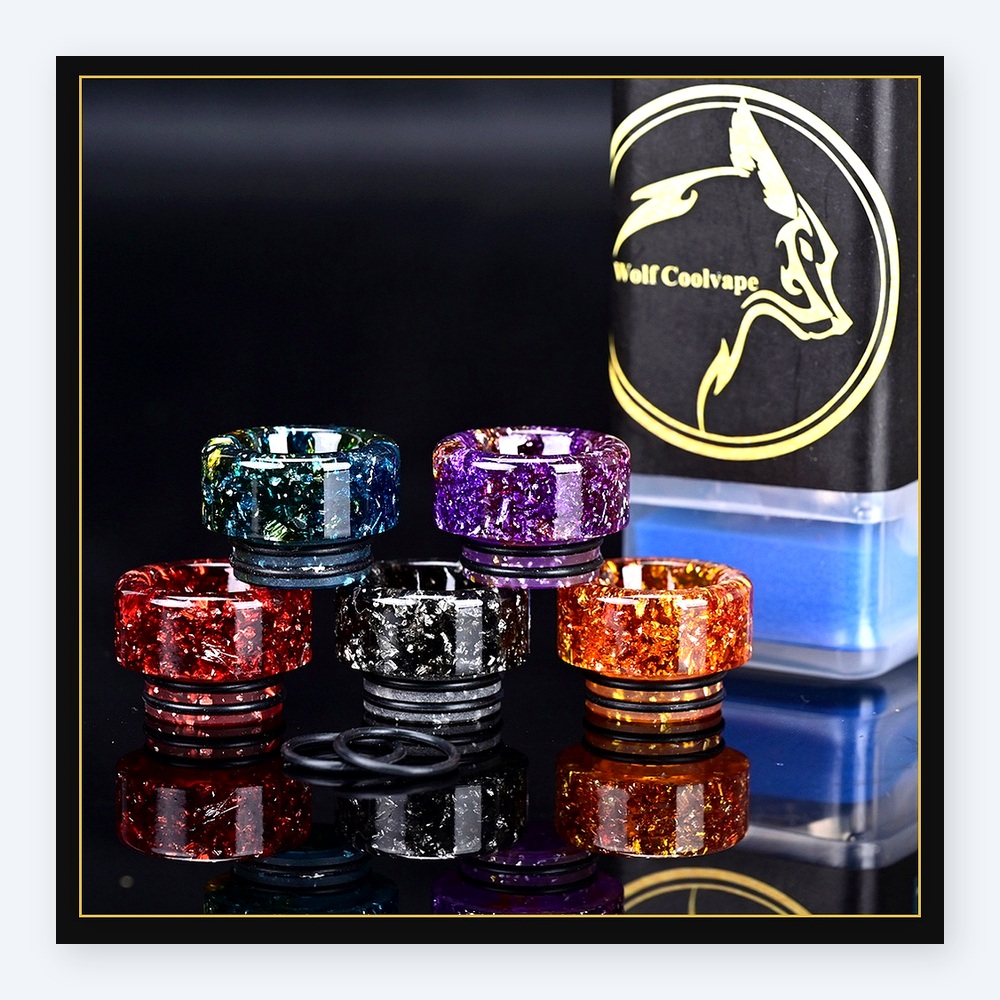 5 ชิ้น Wolfcoolvape 810 Drip T - Drip Tip Resin บทวิจารณ์และราคา