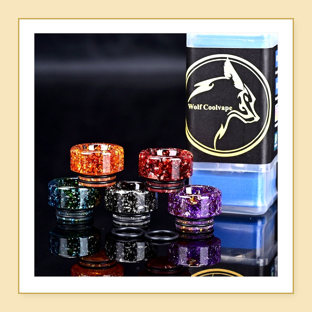 5 ชิ้น Wolfcoolvape 810 Drip T - Drip Tip Resin บทวิจารณ์และราคา