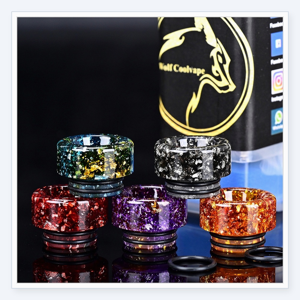 5 ชิ้น Wolfcoolvape 810 Drip T - Drip Tip Resin บทวิจารณ์และราคา