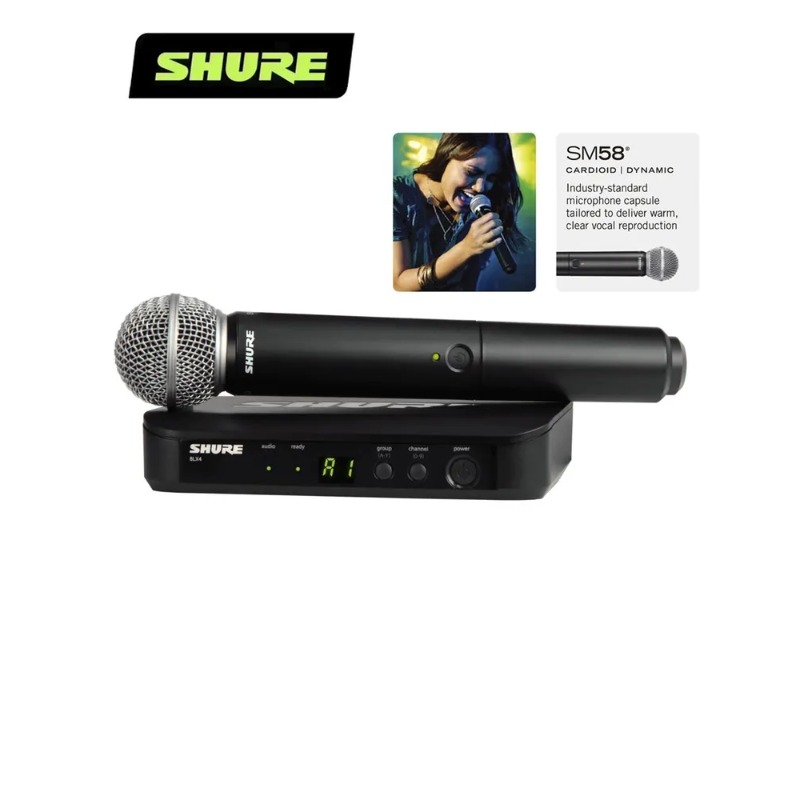 ไมโครโฟนไร้สาย Shure BLX24 สำห - Shure Mic Mv7 บทวิจารณ์และราคา