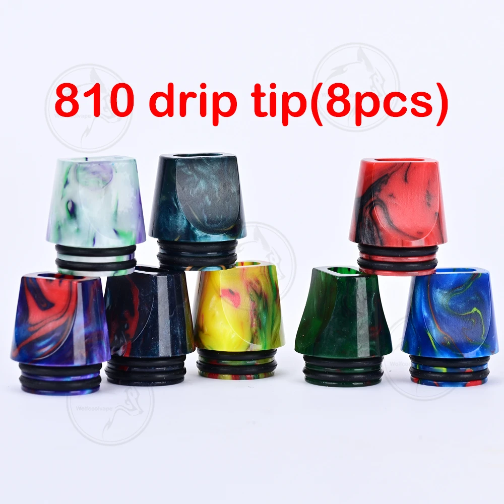 8 ชิ้น Wolfcoolvape Atomizer 8 - Drip Tip Resin บทวิจารณ์และราคา